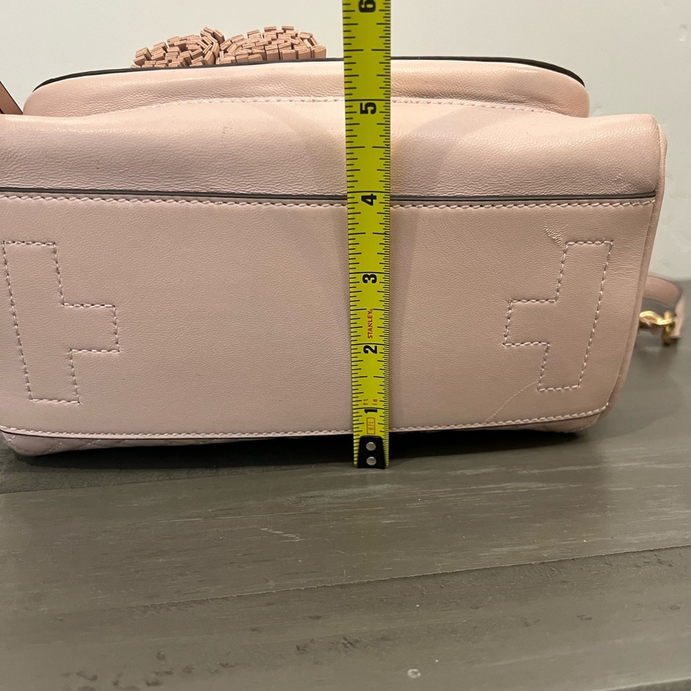 Tory Burch Fleming Backpack in Blush Pink, Quilted Leather with Adjustable Strap - Picture 10 of 10